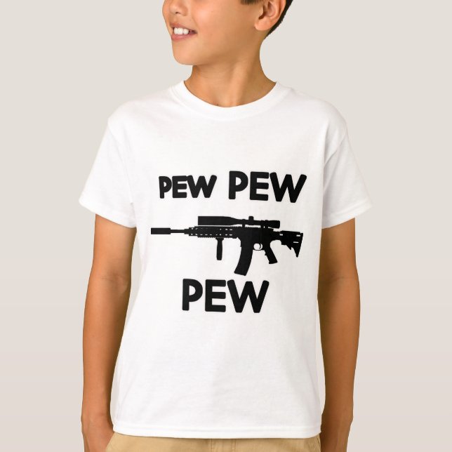 Pew pew gun T-Shirt (Front)