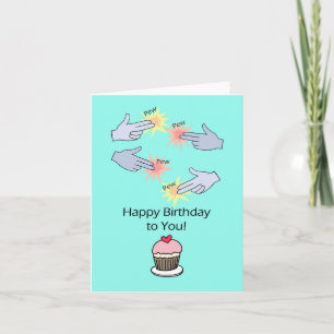 Pew Pew Hands Men Kids Funny Gamer Happy Birthday  Card