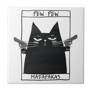 Pew Pew Madafakas Ceramic Tile