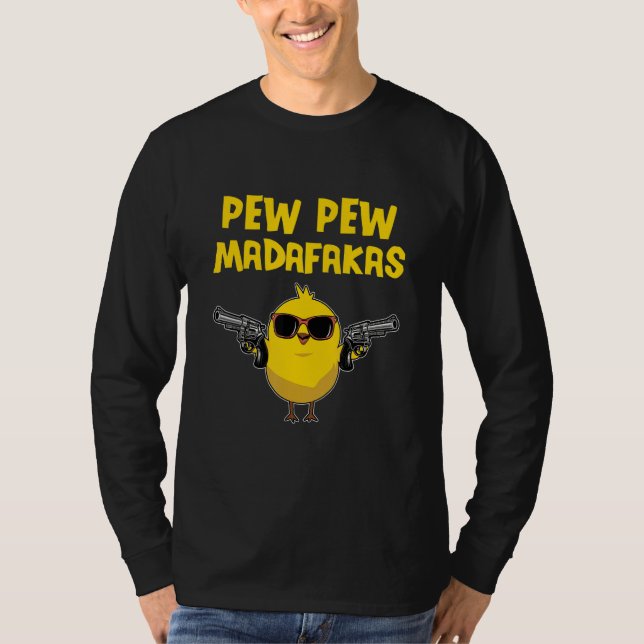 Pew Pew Madafakas Comic Chick T-Shirt (Front)