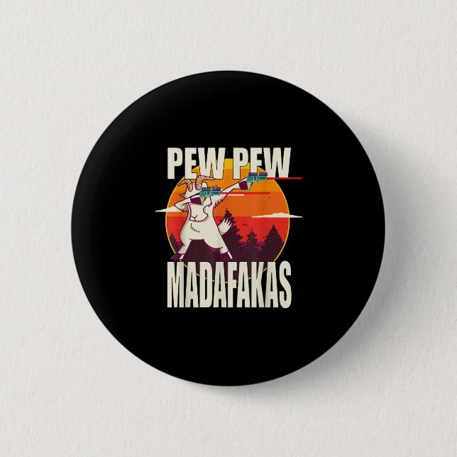 Pew Pew Madafakas Pew Pew Madafakas Goat 6 Cm Round Badge (Front)