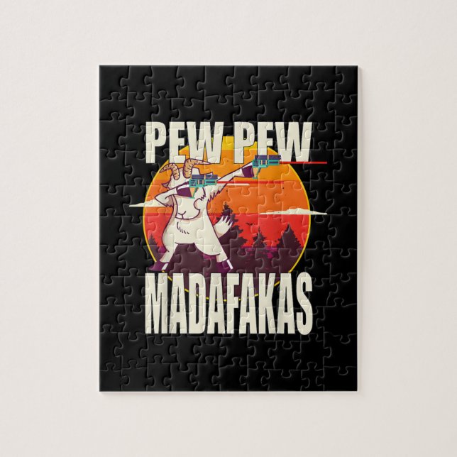 Pew Pew Madafakas Pew Pew Madafakas Goat Jigsaw Puzzle (Vertical)