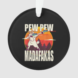 Pew Pew Madafakas Pew Pew Madafakas Goat Ornament