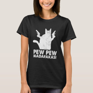 Pew Pew Madafakas Vintage Crazy  Retro Graphic T-Shirt