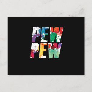 Pew Pew Paintball Marker Colour Balls Paintball Gi Postcard