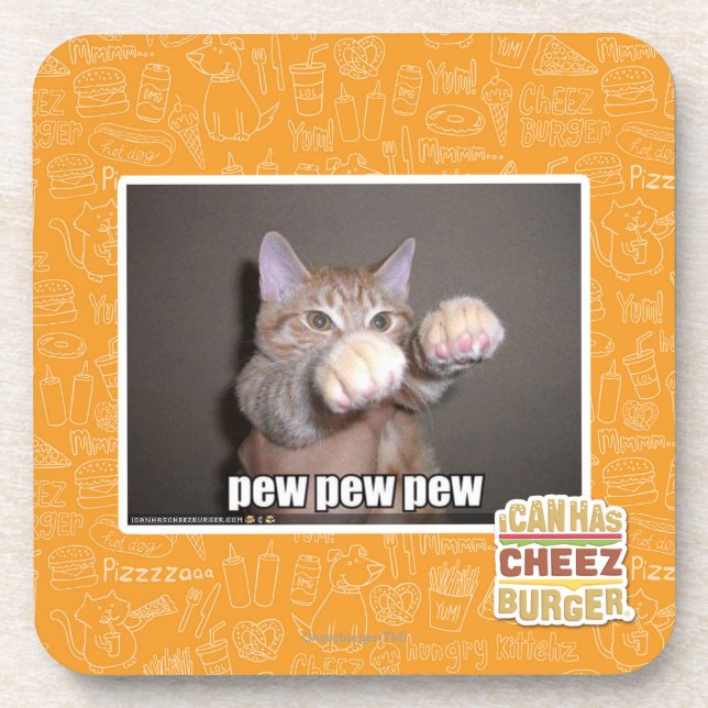 Pew pew pew coaster (Front)