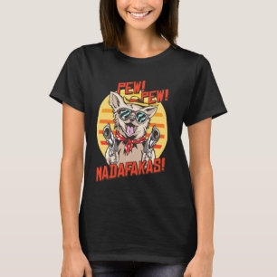 Pew Pews Madafakas Chihuahua With A Gun Dressed Ch T-Shirt
