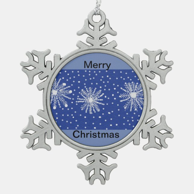 Pewtar Snowflake decoration (Front)