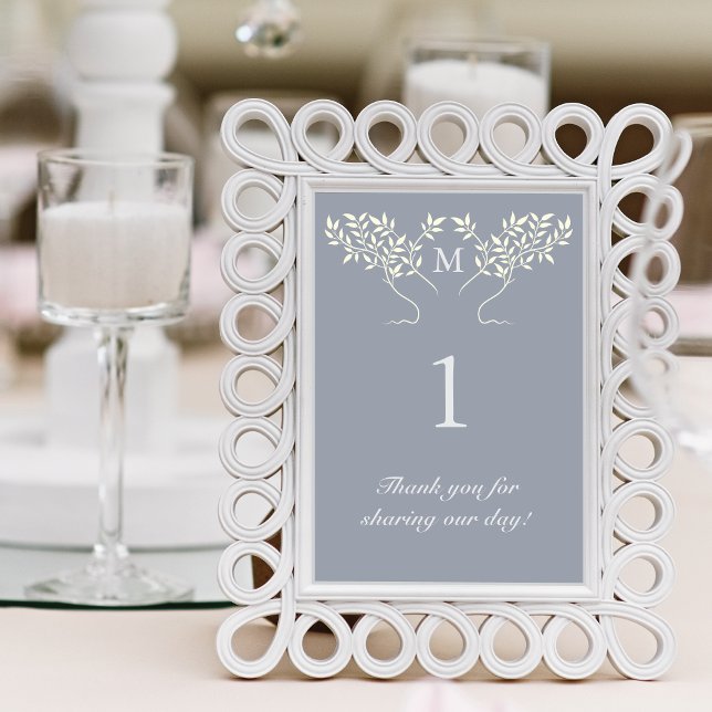 Pewter Gray Tree of Life Wedding Table Number (Creator Uploaded)