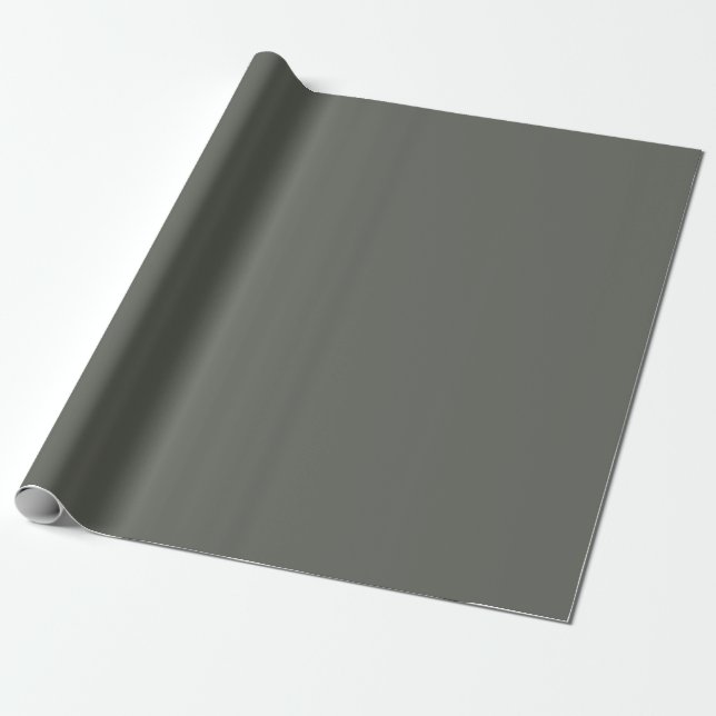 Pewter Green Solid Colour Wrapping Paper (Unrolled)