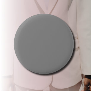 Pewter Grey Solid Colour Classic Elegant 6 Cm Round Badge