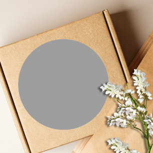 Pewter Grey Solid Colour   Classic Elegant Classic Round Sticker
