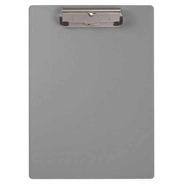 Pewter Grey Solid Colour | Classic Elegant Clipboard (Front)
