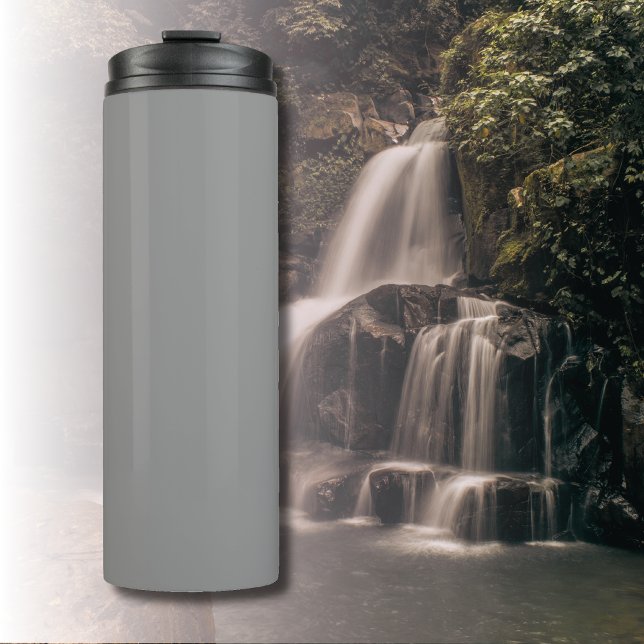 Pewter Grey Solid Colour | Classic Elegant Thermal Tumbler (Creator Uploaded)