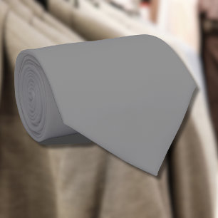 Pewter Grey Solid Colour Classic Elegant Tie
