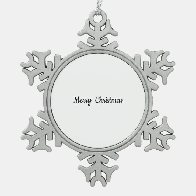 Pewter Snowflake Christmas Ornament (Front)