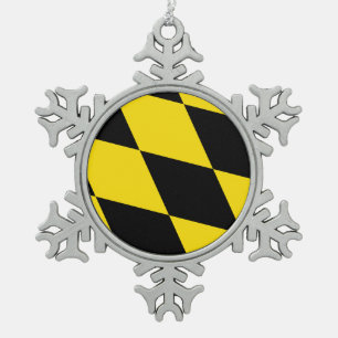 Pewter Snowflake Ornament with Munich Flag