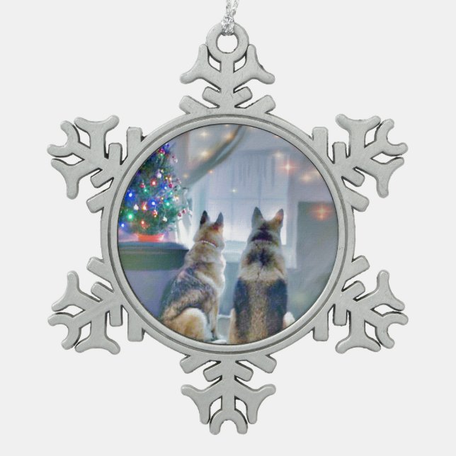 Pewter Snowflake Ornaments (Front)