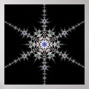 Pewter Snowflake Poster