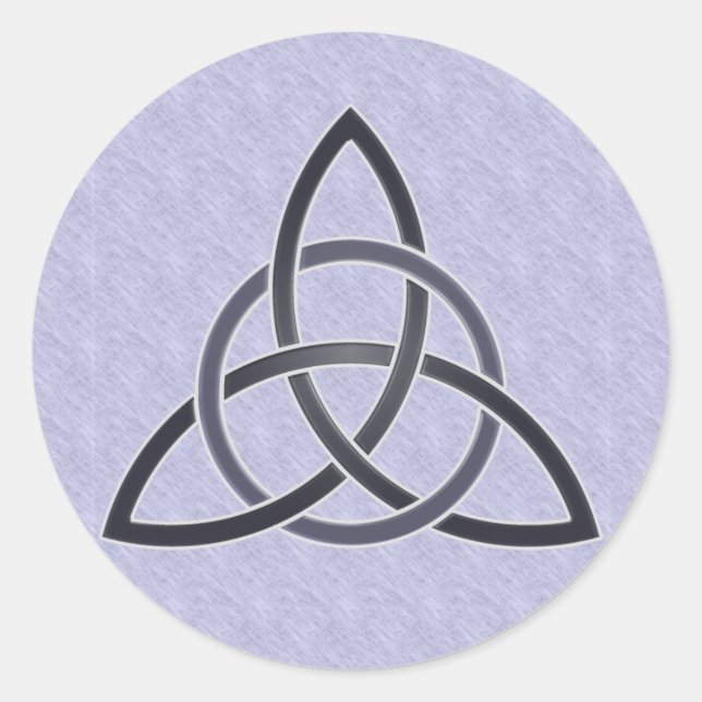 Pewter Trinity Knot Stickers (Front)