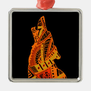 Peyote Coyote Tucson Arizona Metal Ornament