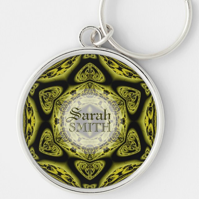 Peyote Love Heart  Custom Name Keychain (Front)