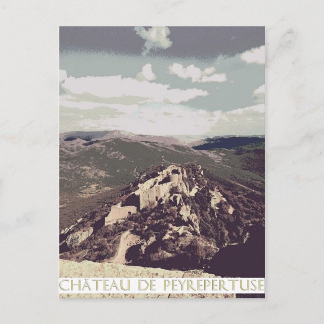 Peyrepertuse Cathar castle Postcard (Front)