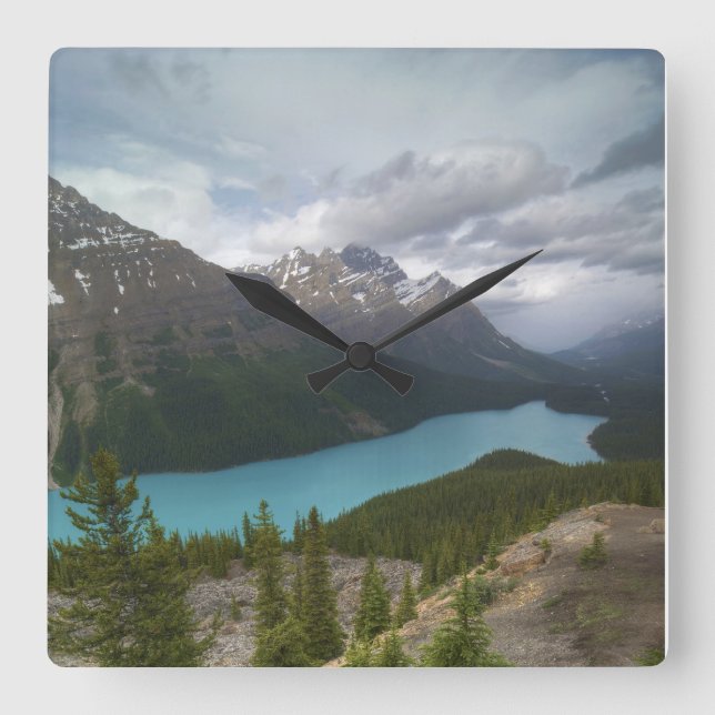 Peyto Lake, Alberta Canada Square Wall Clock (Front)