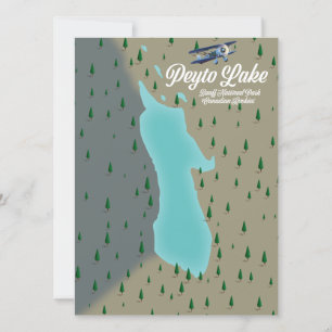 Peyto lake Canadian Rockies map