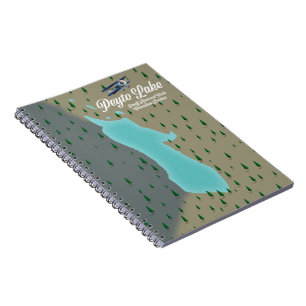 Peyto lake Canadian Rockies map Notebook