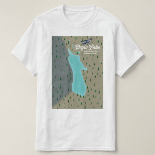 Peyto lake Canadian Rockies map T-Shirt