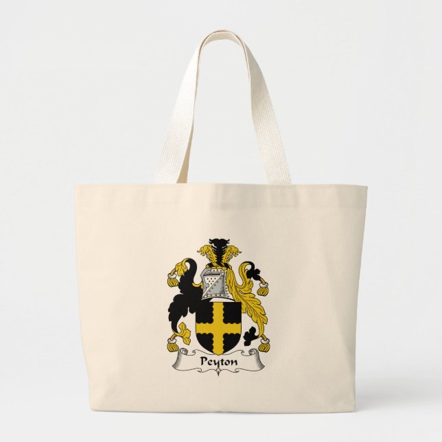 Peyton Family Crest Large Tote Bag (Front)