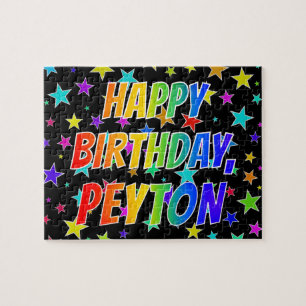 "PEYTON" First Name, Fun "HAPPY BIRTHDAY" Jigsaw Puzzle