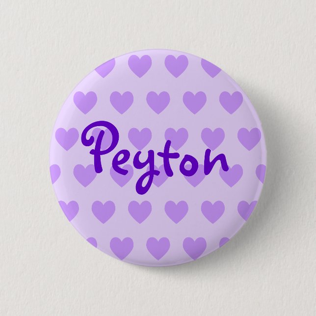Peyton in Purple 6 Cm Round Badge (Front)