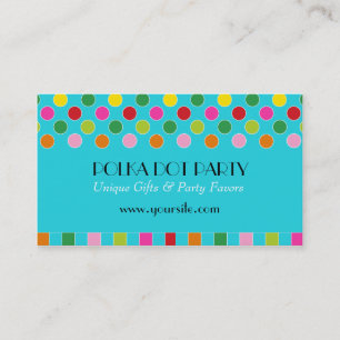 Peyton Polka Dot Multi-Coloured Chic Business Card