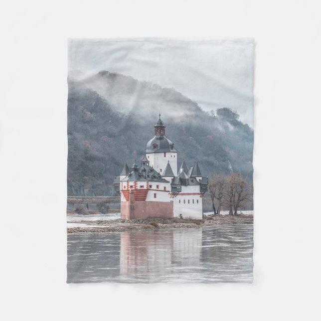 Pfalzgrafenstein Castle Germany Fleece Blanket (Front)
