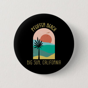 Pfeiffer Beach Big Sur California - Boho Vacation 6 Cm Round Badge