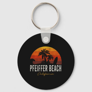 Pfeiffer Beach California Palms Vacation Surf Sund Key Ring