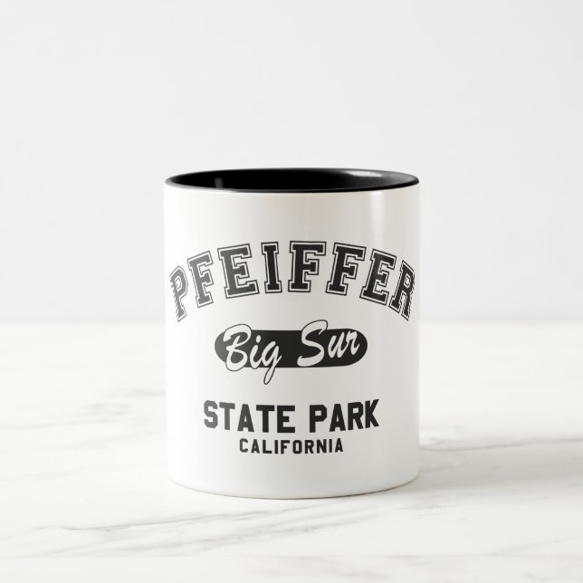 Pfeiffer Big Sur State Park, California Two-Tone Coffee Mug (Center)