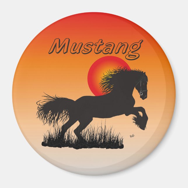Pferd - Mustang Magnet (Front)
