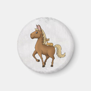 Pferd und Katze Magnet