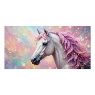 Pferde Illustration – Magisches Fantasie Pferd Poster