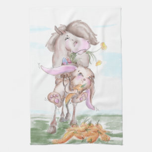 Pferdeliebhaber Geschenk für Ostern Tea Towel