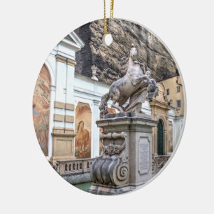 Pferdeschwemme Salzburg Austria Ceramic Ornament