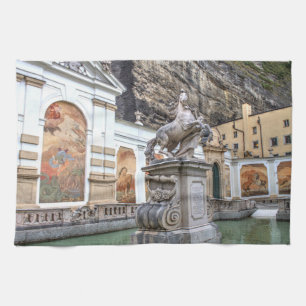 Pferdeschwemme Salzburg Austria Tea Towel