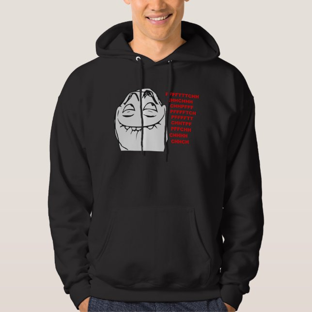 PFFTCH Laughing Rage Face Comic Meme Hoodie (Front)