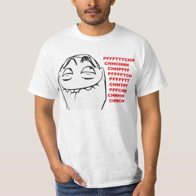 PFFTCH Laughing Rage Face Comic Meme T-Shirt (Front)