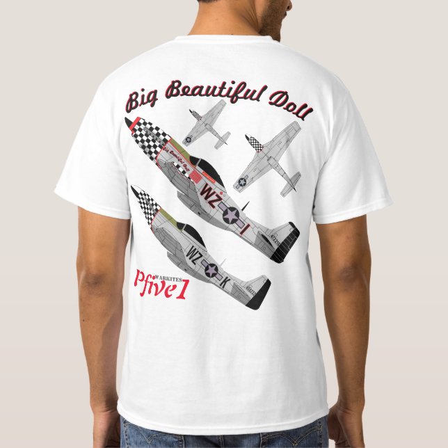 Pfive1 P-51 "Big Beautiful Doll 78th" T-Shirt (Back)