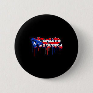 Pfknr Puerto Rico Flag Graffiti Coquí Heritage 6 Cm Round Badge