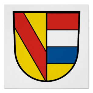 Pforzheim flag city germany symbol emblem lion poster